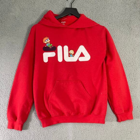 FILA x Rugrats‎ Men's Red Graphic Hoodie Size S Pullover Pocket - Picture 10 of 11
